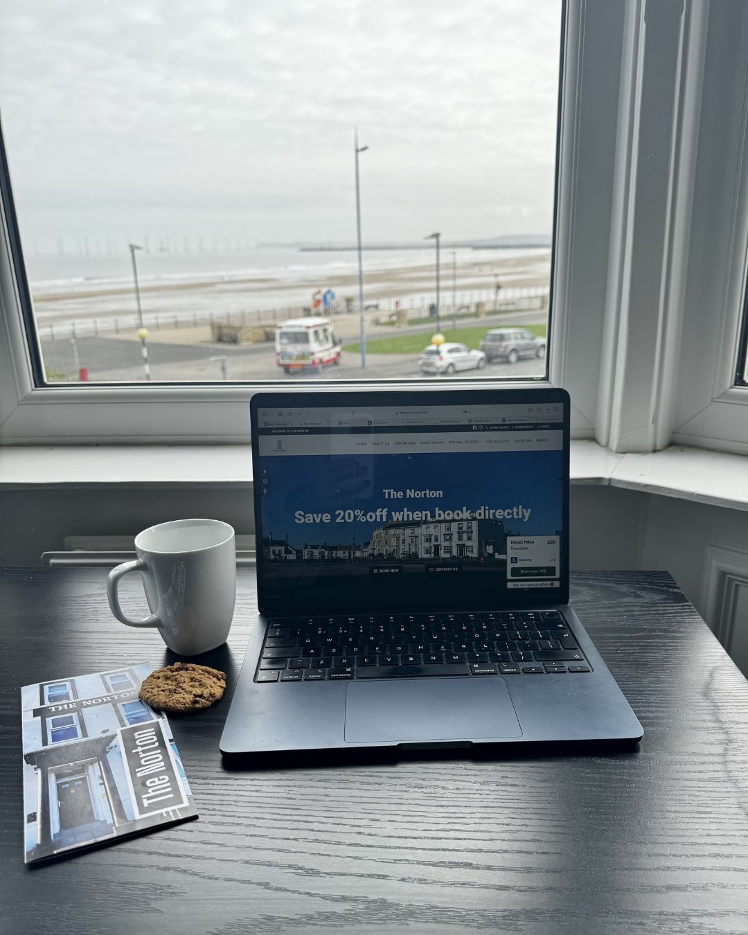Working from a Norton room with the sea view and free fast Wi-Fi.